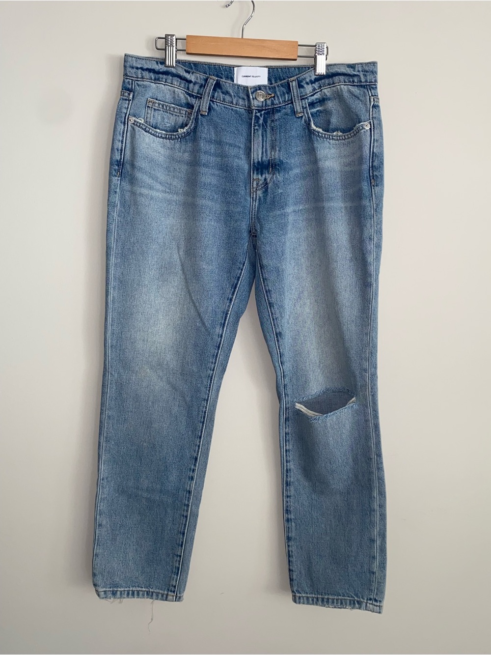 NWT Current Elliott The Fling jean 28 slim fit boyfriend 2 year rigid indigo